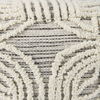 Amaya  Cream/Black/Gray Wool and Cotton Pouf thumbnail 7