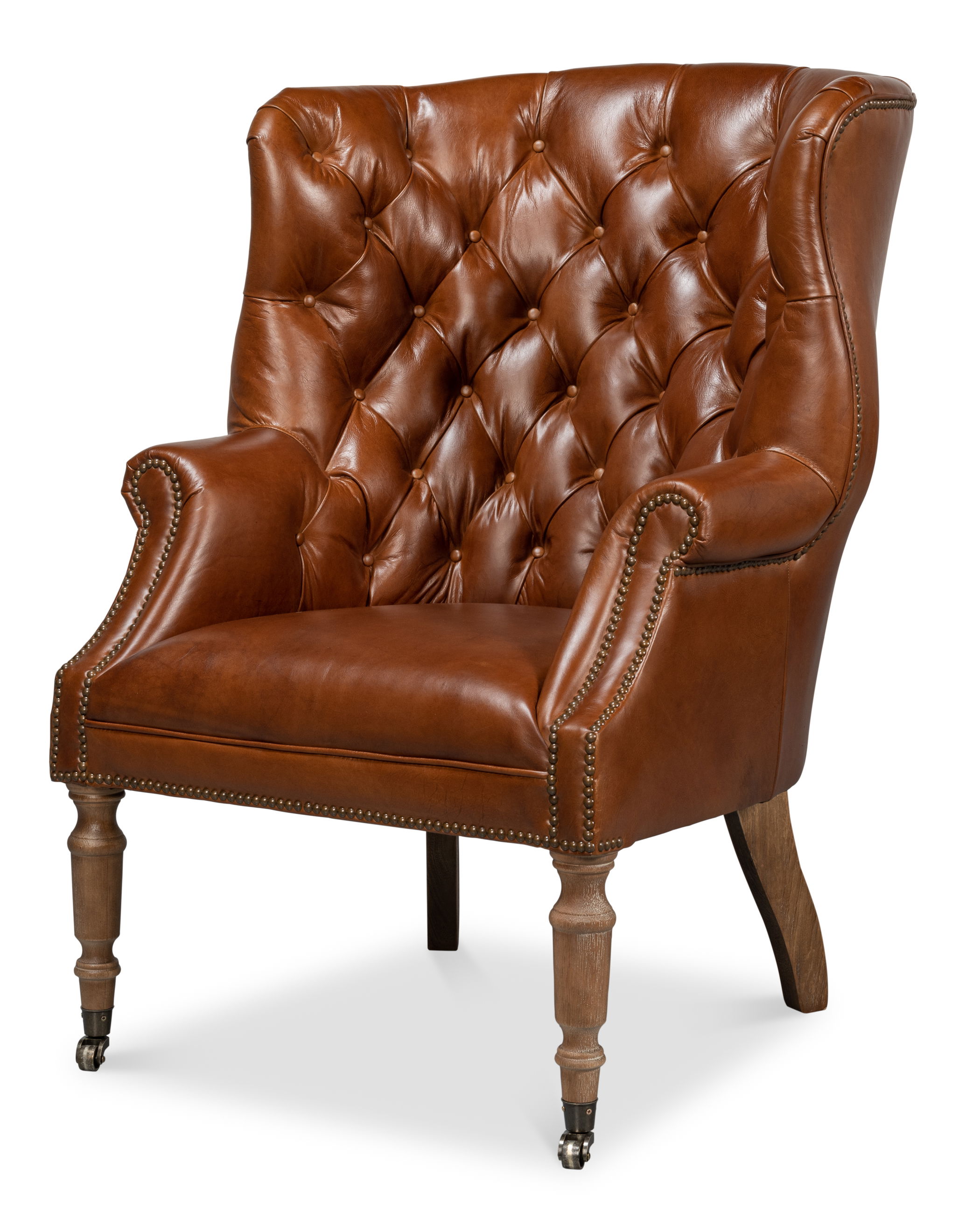 Welsh Leather Chair  Vintage Havana large image 