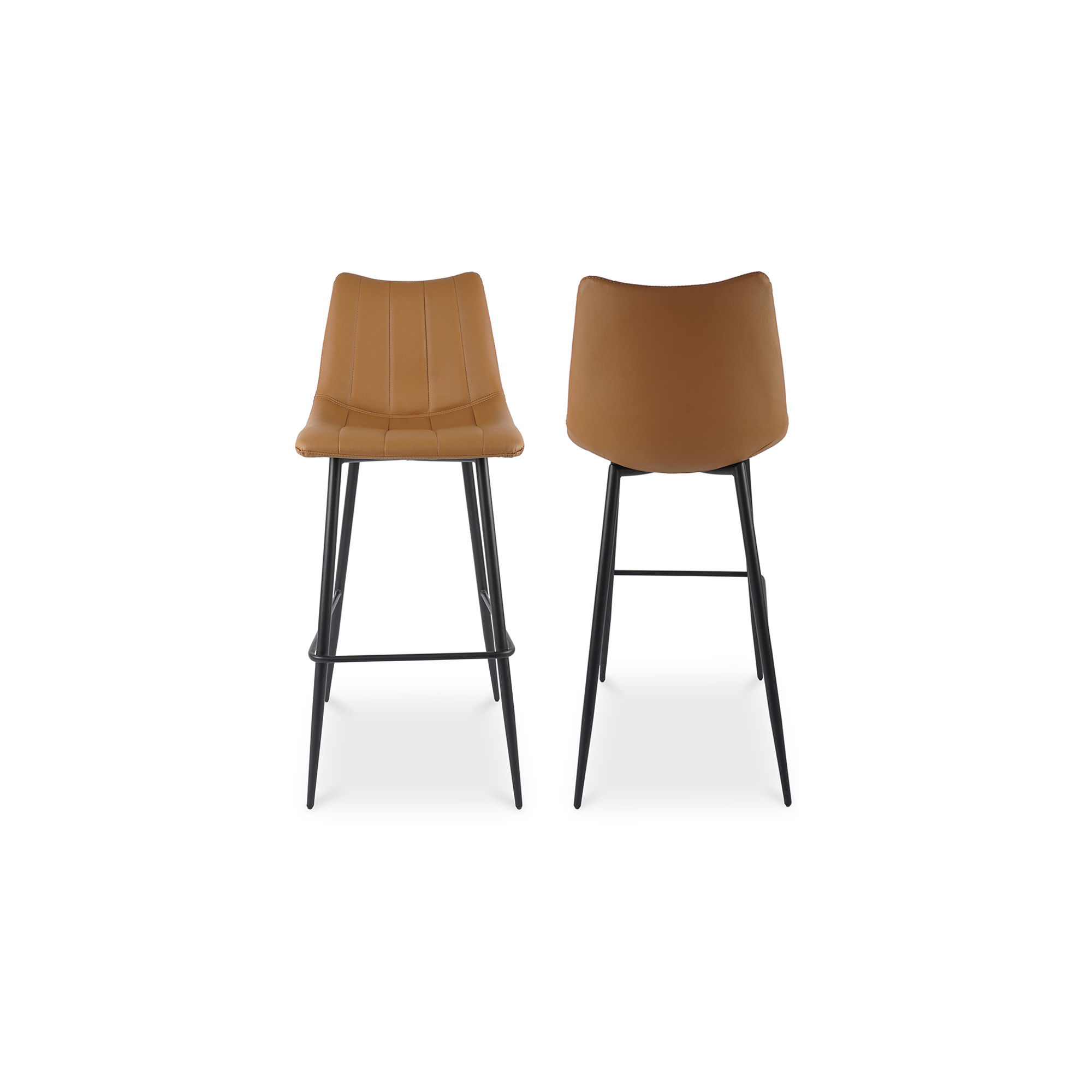 Alibi Barstool Tan - Set Of Two, Counter & Bar Stool by Moe's Home, 17.7" width x 41.5" height x 20" depth View 2
