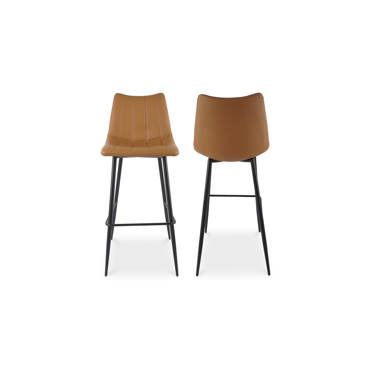Alibi Barstool Tan - Set Of Two, Counter & Bar Stool by Moe's Home, 17.7" width x 41.5" height x 20" depth View 2