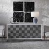 Checkerboard 4 Door Gray Cabinet 1 Checkerboard 4 Door Gray Cabinet thumbnail 1