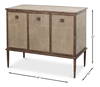 Roland Sideboard Shagreen Charcoal Grey, by Sarreid, 1'8" length x 3'4" width x 2'8" height thumbnail 13