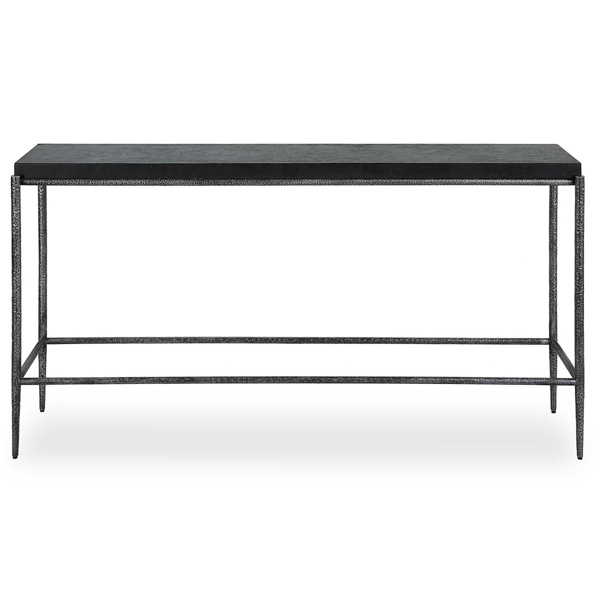 Crescendo Black Concrete Console Table, by Uttermost, 60" width x 32" height x 14" depth View 1