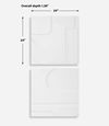 Contours White Wall Decor Set/2, Sculptural Wall Art by Uttermost, 24" width x 24" height x 1.38" depth thumbnail 3