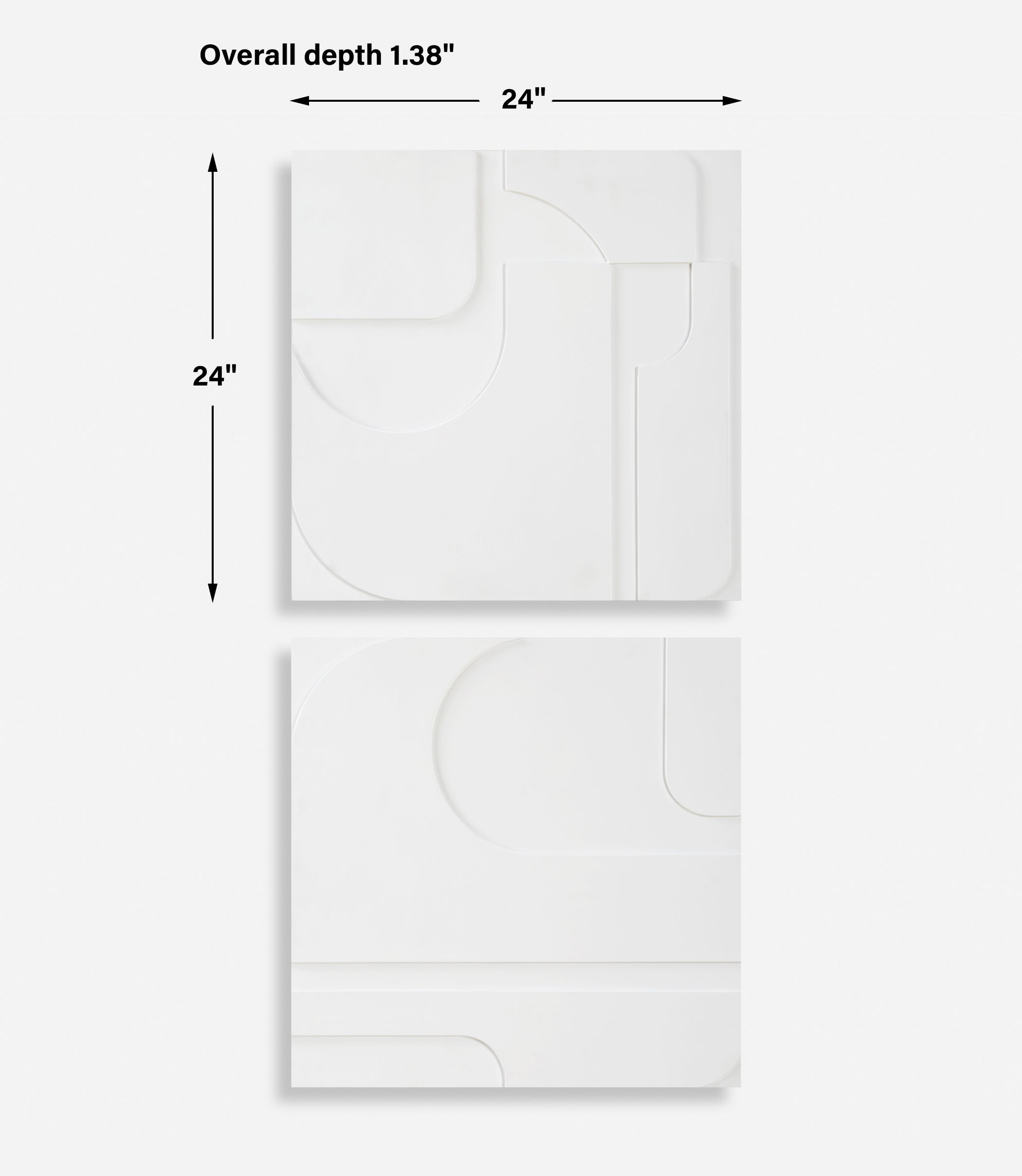 Contours White Wall Decor Set/2 large image 