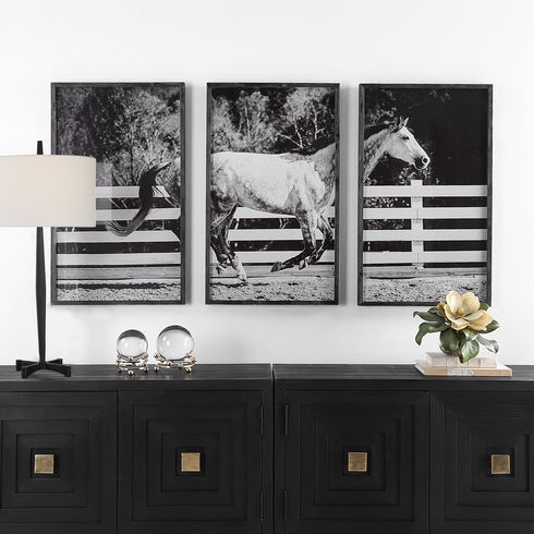 Galloping Forward Equine Prints, Set/3