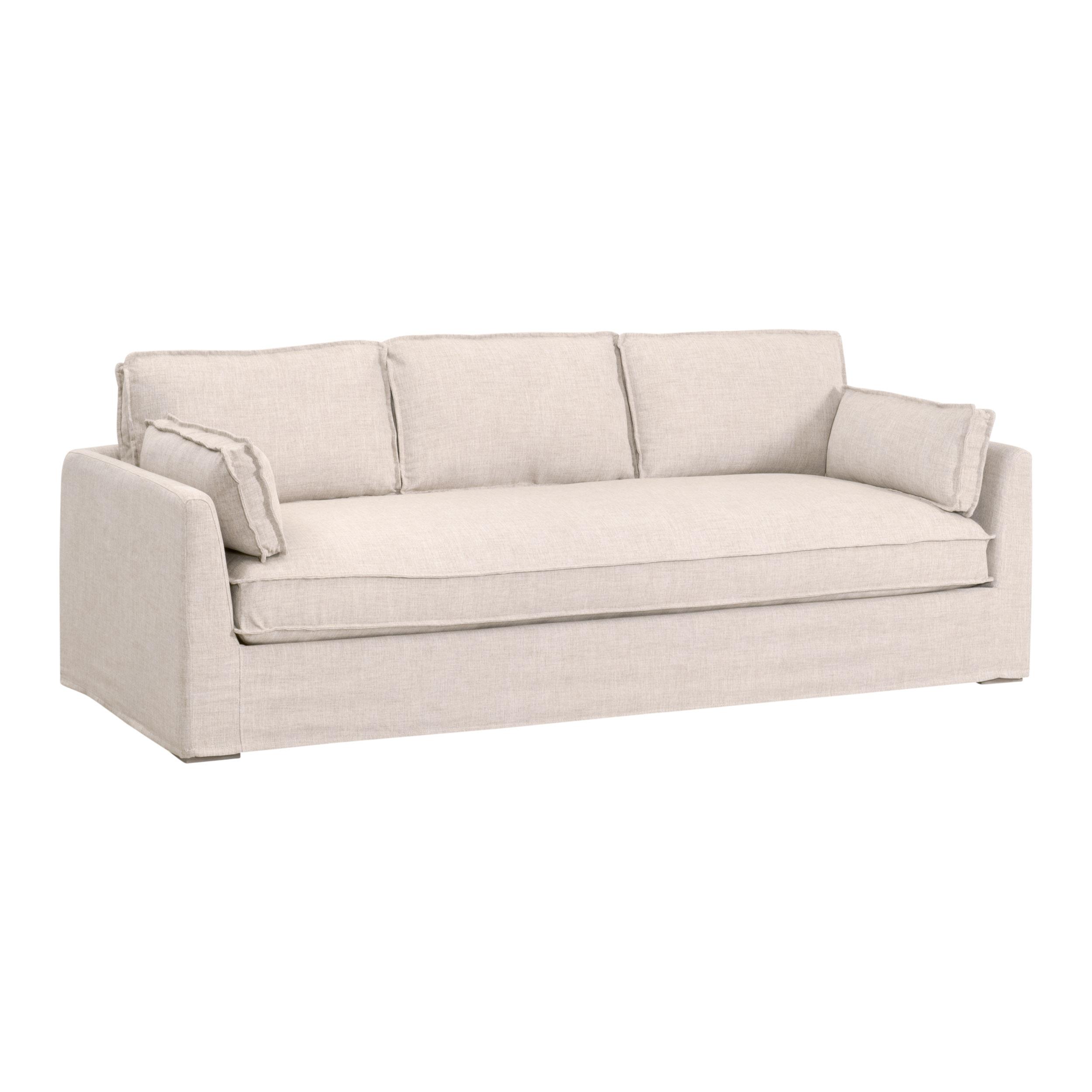 Thea Outdoor 90' Taper Arm Slipcover Sofa large image 