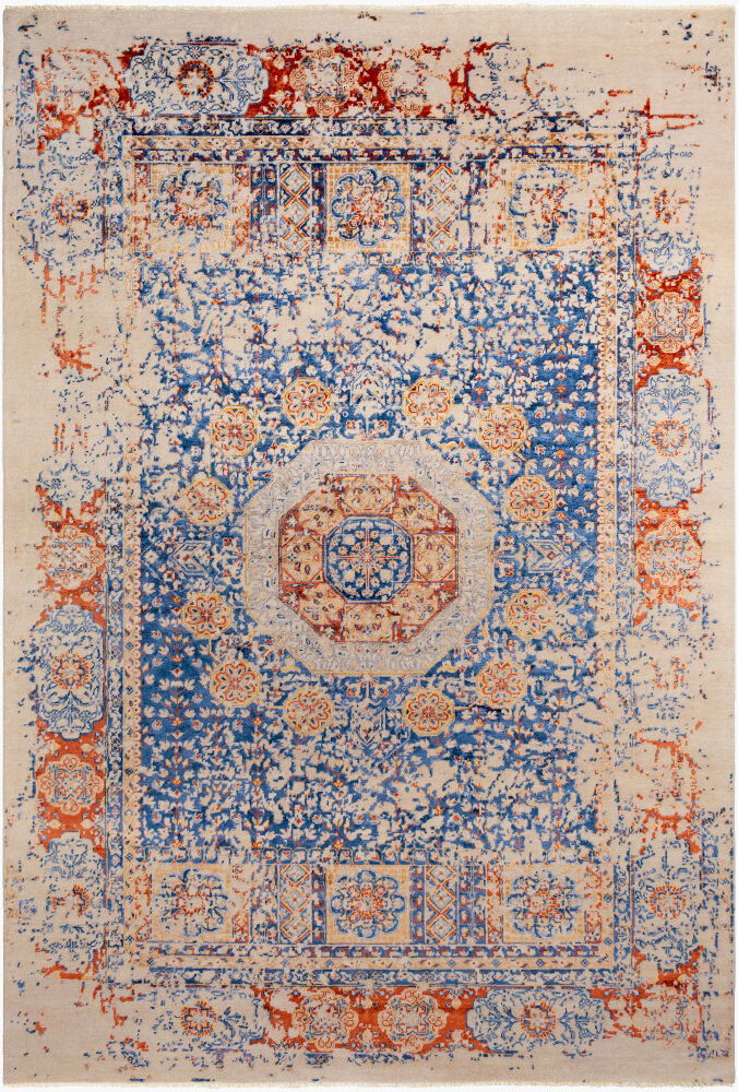 Ivorine Handmade Rug, by Surya, 1'6" length x 1'6" width