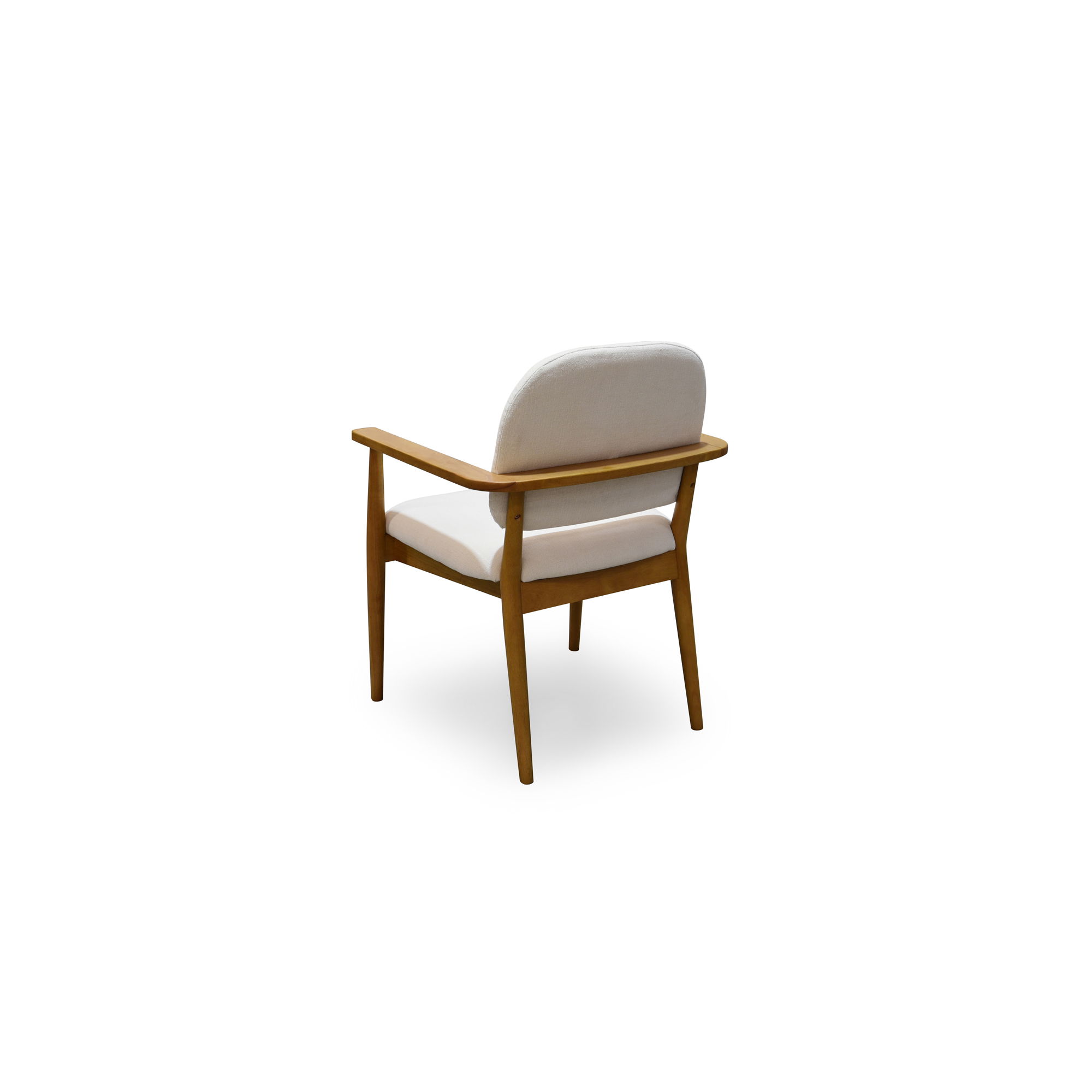 Norrie Dining Chair Cream, by Moe's Home, 24.41" width x 33.46" height x 24.41" depth View 2