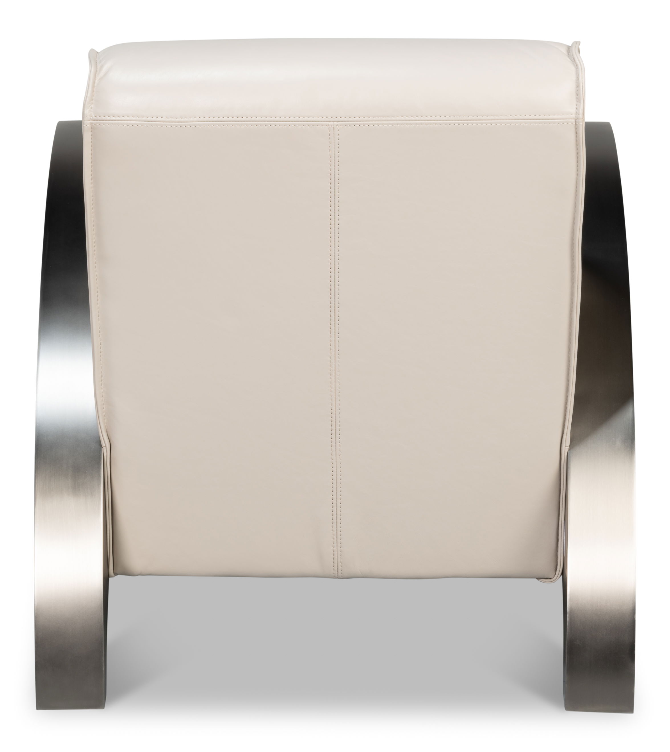 Carlisle Armchair, Crystal White Leather, Seating by Sarreid, 29" length x 37" width x 30" height View 10