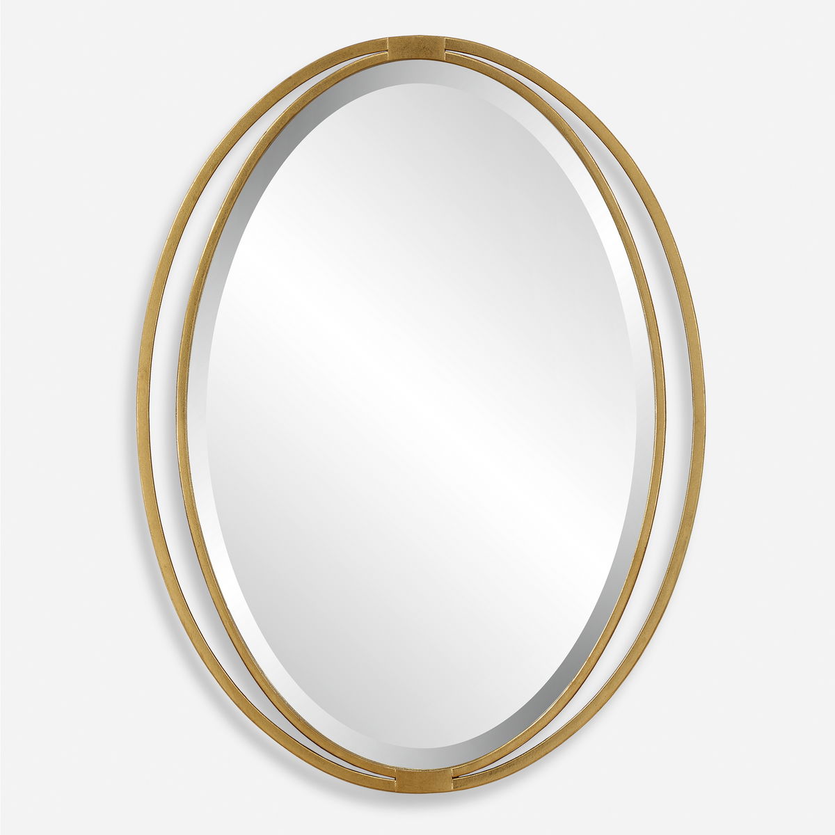 Rhodes Gold Oval Mirror, by Uttermost, 24.25" width x 31.88" height x 1" depth View 1