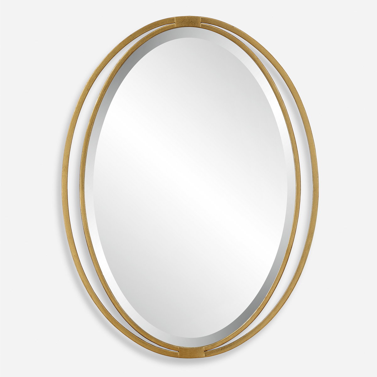 Rhodes Gold Oval Mirror, by Uttermost, 24.25" width x 31.88" height x 1" depth View 1