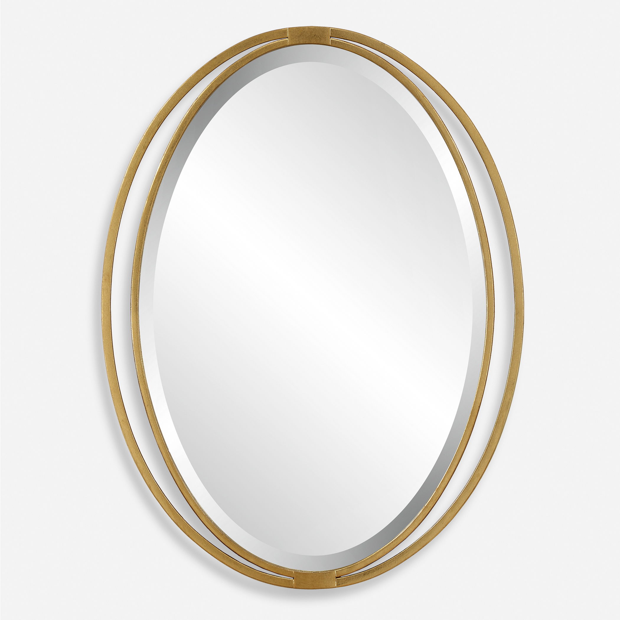 Rhodes Gold Oval Mirror large image 