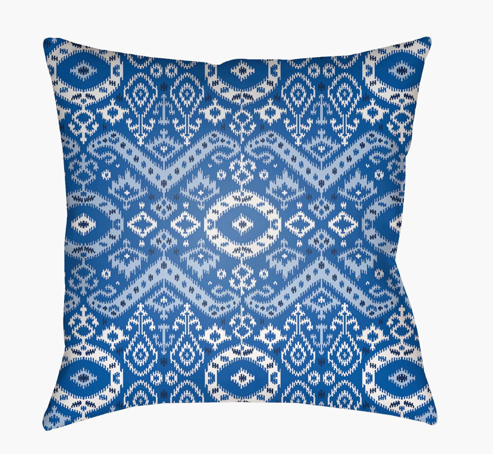 Indigo Blues Accent Pillow, Decorative Pillow by Surya, 18" length x 18" width