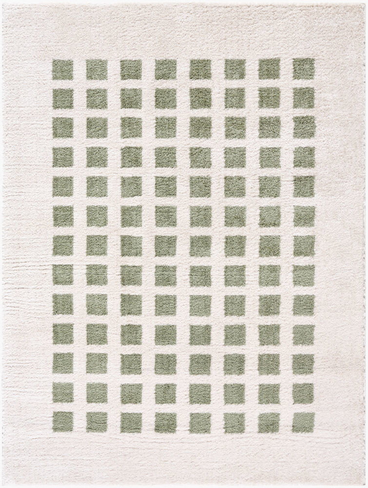 Fossay Shag Machine Woven Rug, by Surya, 6'11.86" length x 5'2.99" width