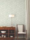 Contoured Leaves Green Wallpaper thumbnail 2