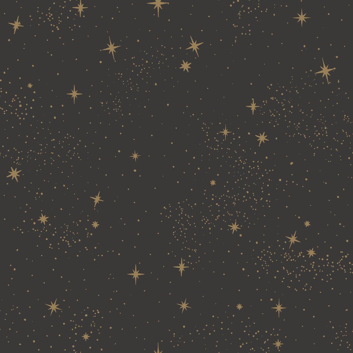 Upon A Star Black Peel & Stick Wallpaper, by York Wall, 16'6" length x 1'8.5" width x 0.02" depth