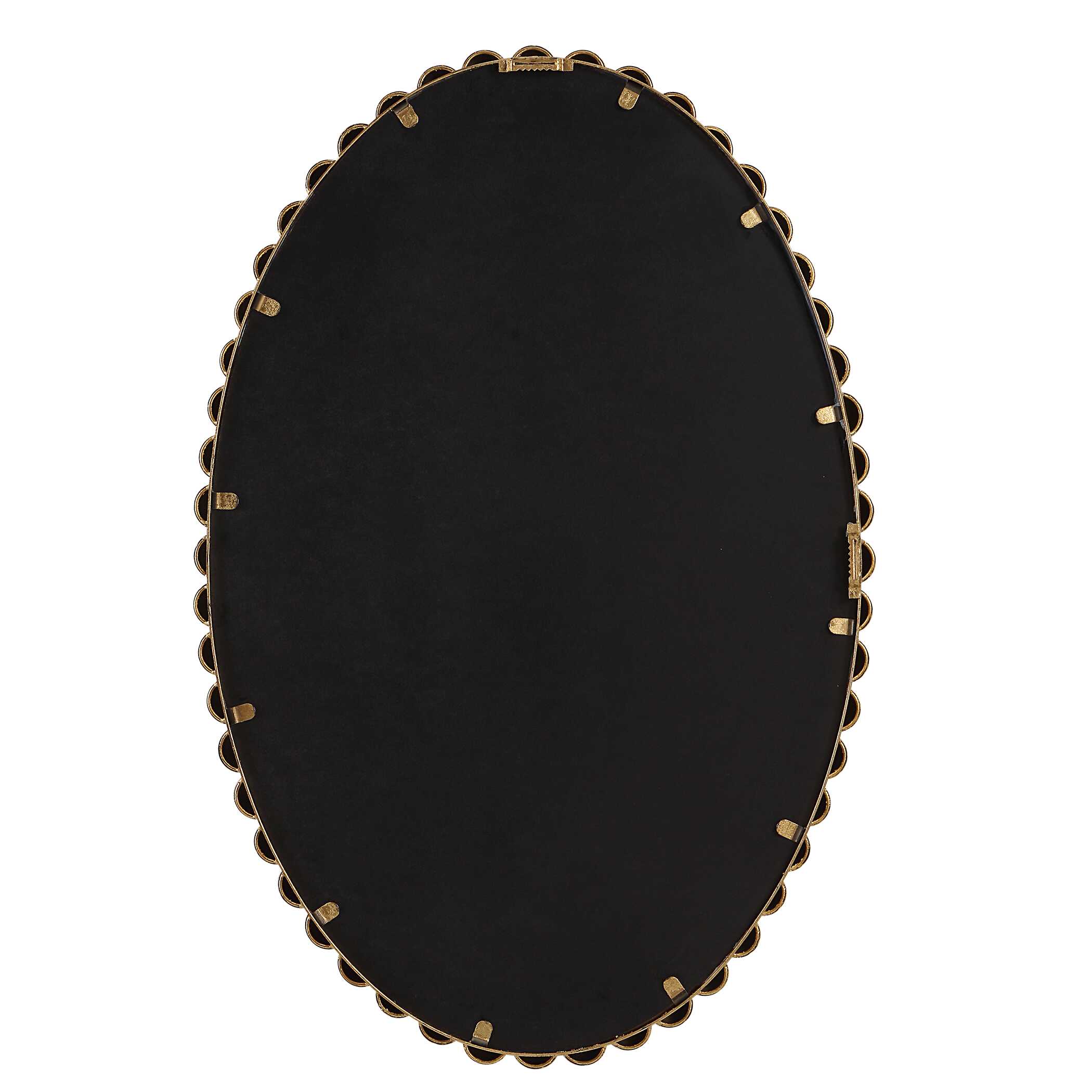 Serna Gold Oval Mirror, by Uttermost, 20" width x 30" height x 1.75" depth View 7