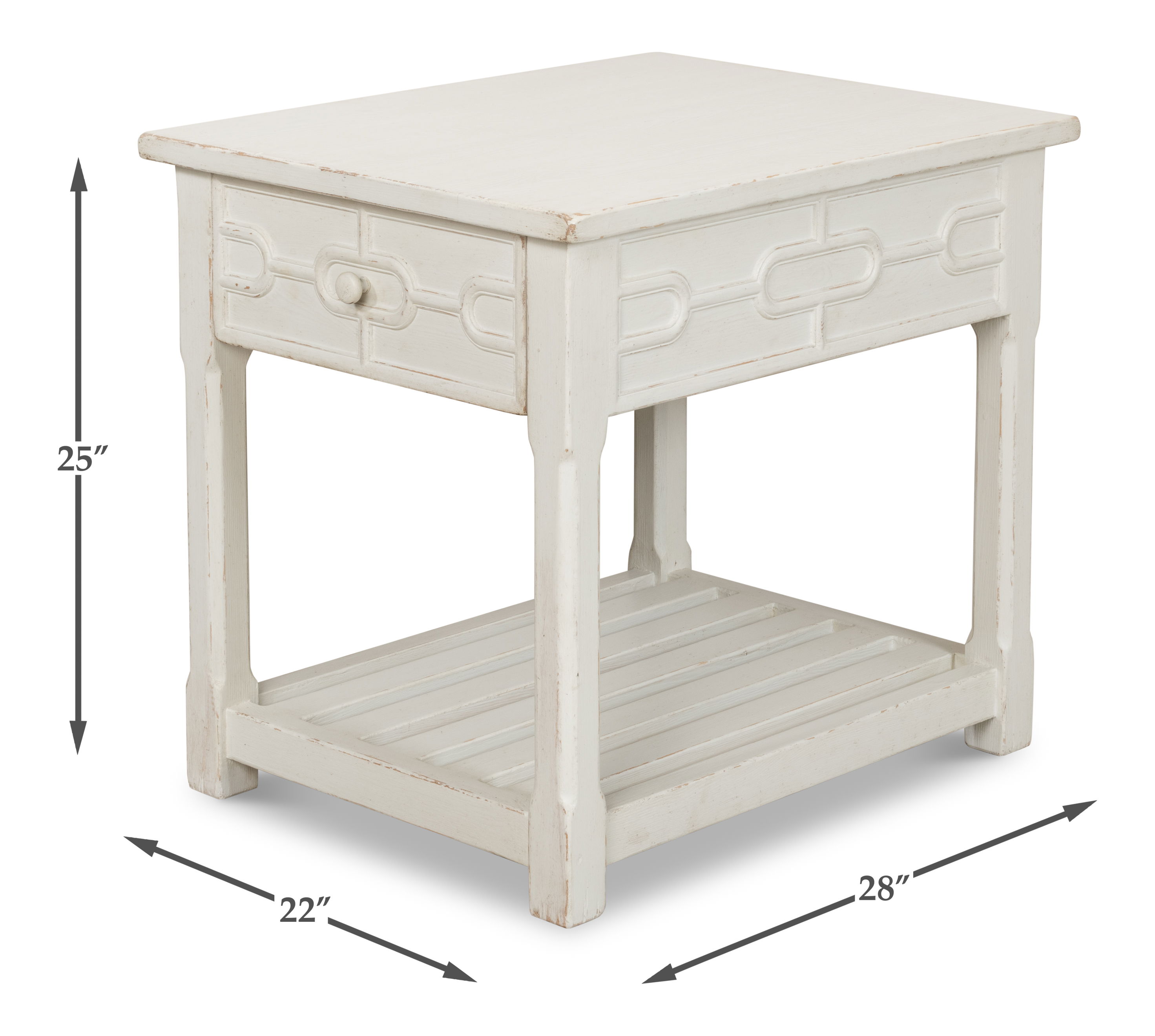 Isla Side Table  Antique White large image 