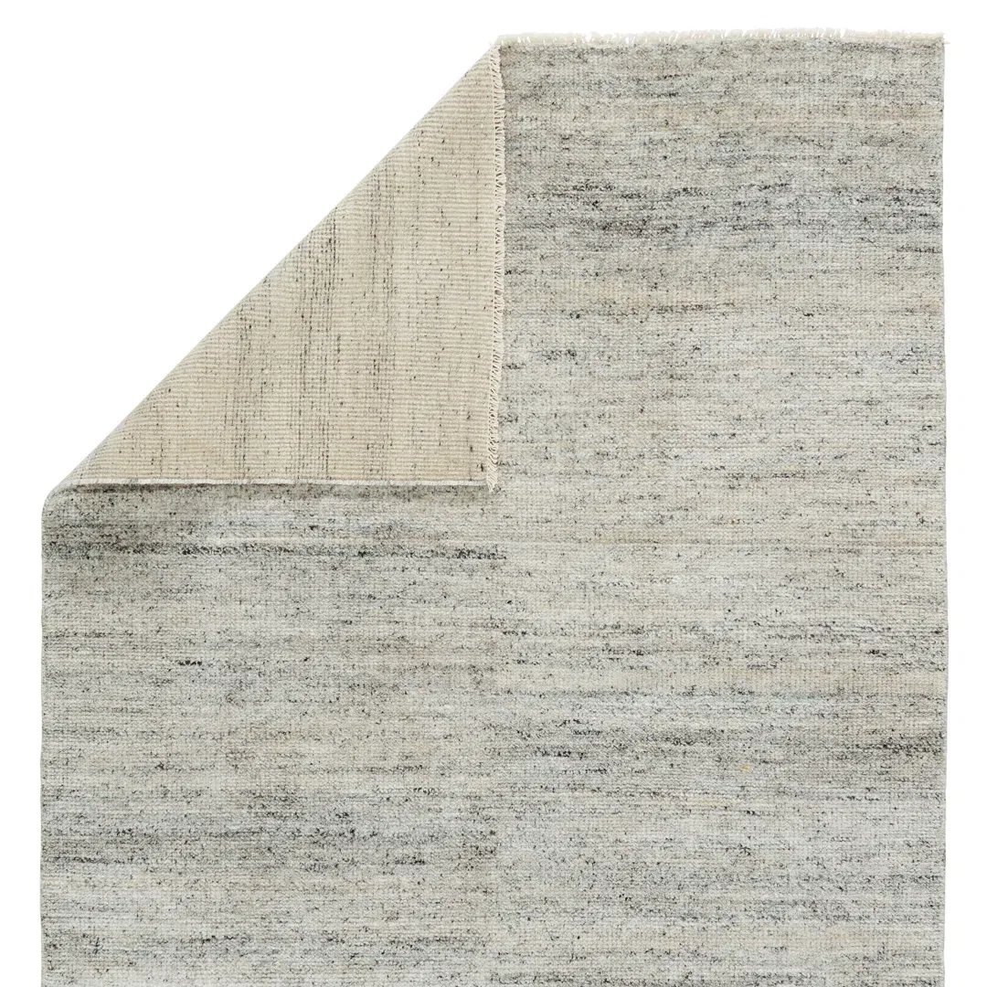 Jaipur Living Origin SAG12 Handknotted Solid White and Gray Runner Rug (3'x12') large image 