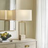 Warrick Modern Travertine Table Lamp thumbnail 1