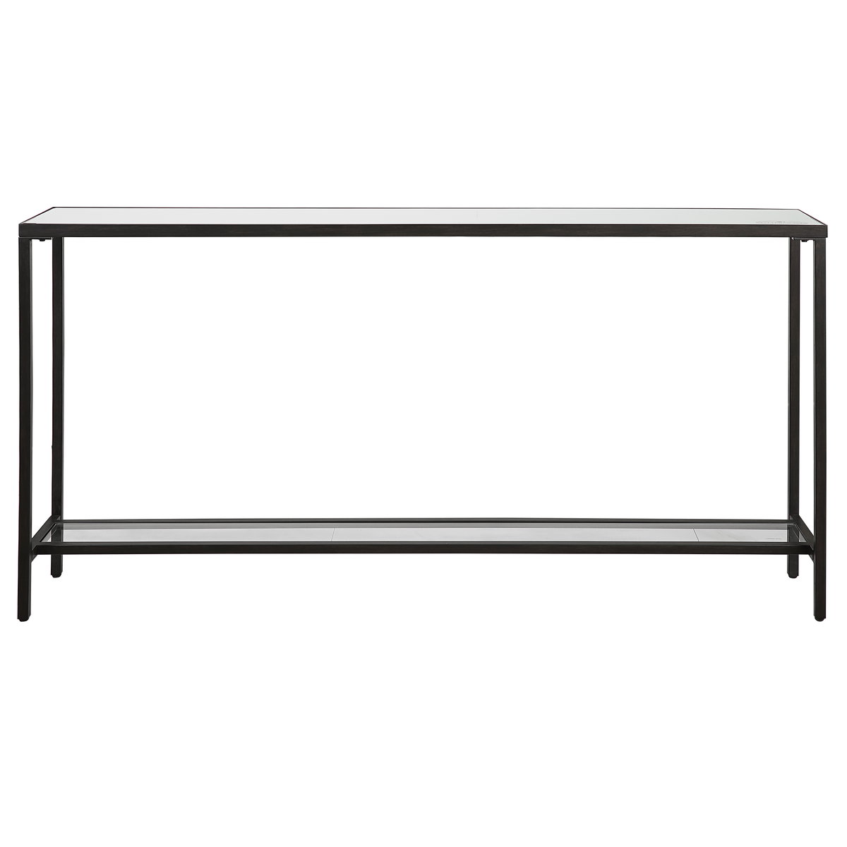 Hayley Black Console Table, by Uttermost, 60" width x 31" height x 10" depth View 1