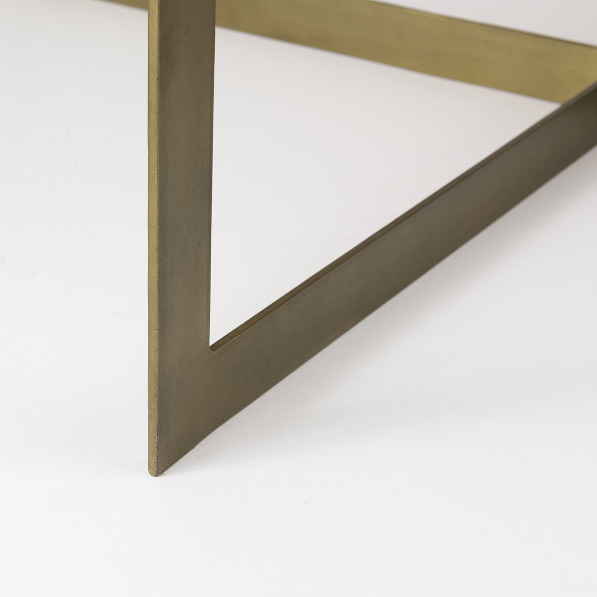Faye 34L x 34W x 17H Beige Finished Wood with Gold Metal Base Square Coffee Table, by Mercana, 34" length x 34" width x 17" height View 11