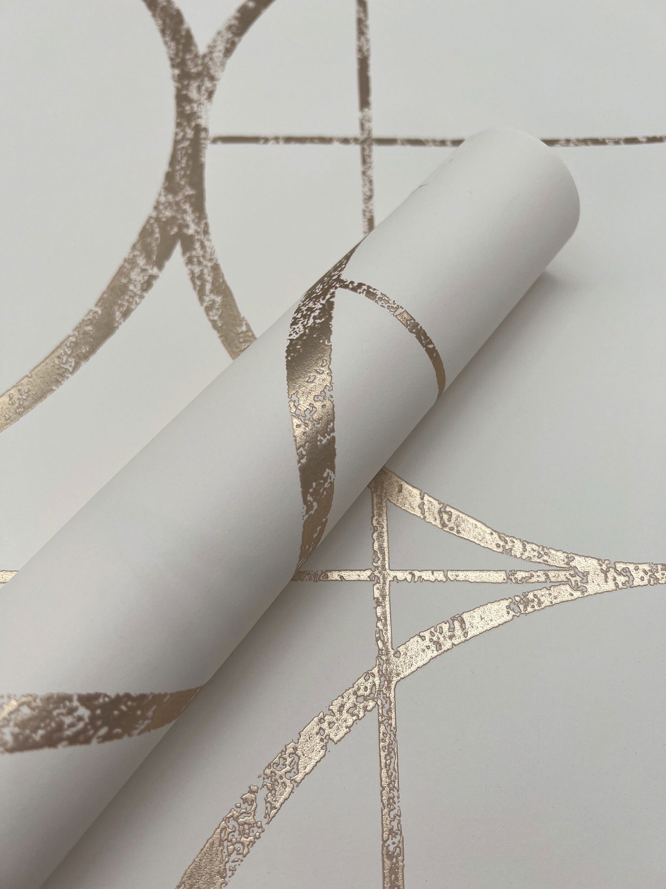 Sun Circles Cream & Gold Wallpaper large image 
