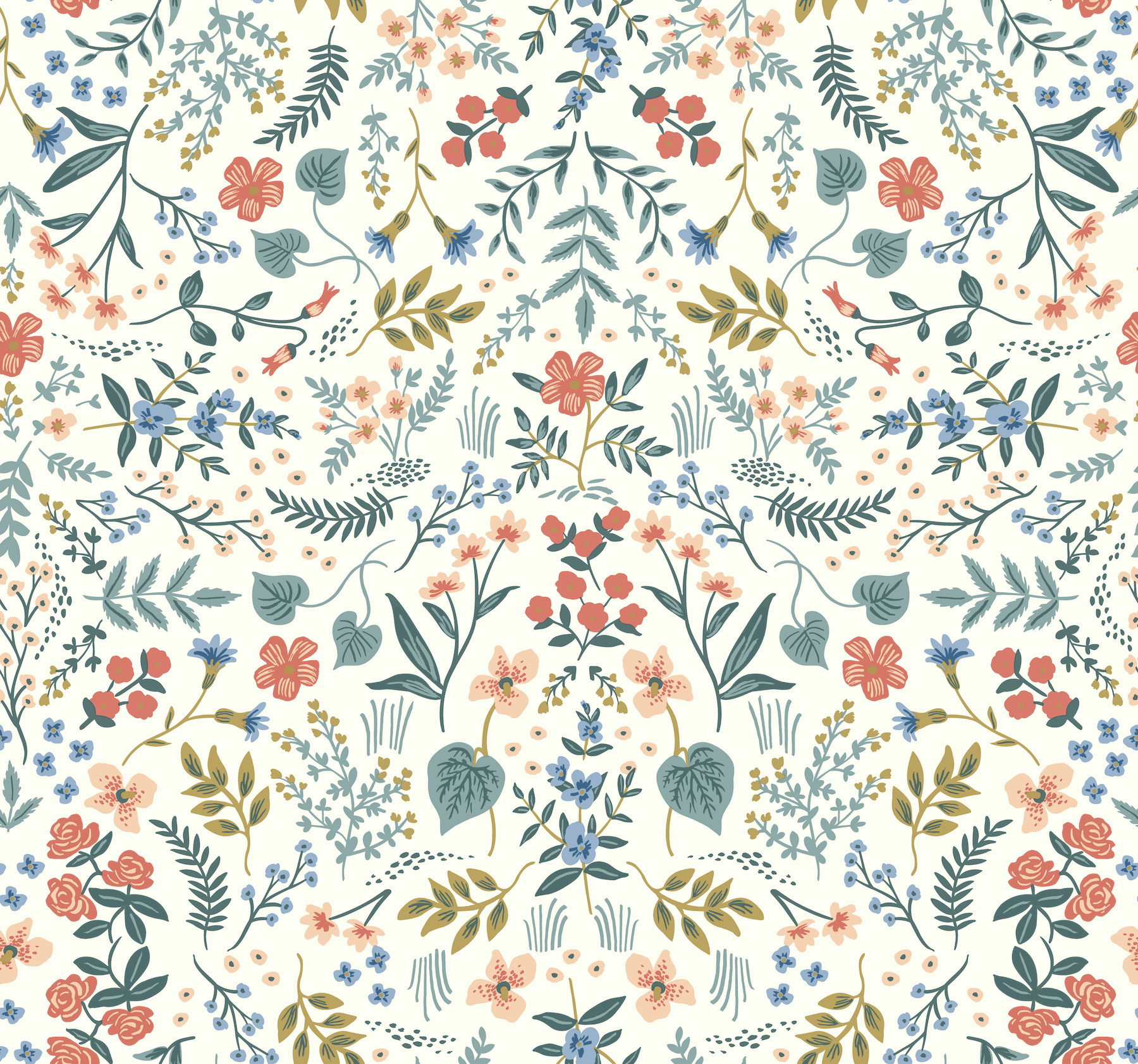 Wildwood Beige & Coral Wallpaper large image 