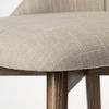 Ronald I Cream Fabric Wrap Brown Wooden Base Dining Chair thumbnail 7
