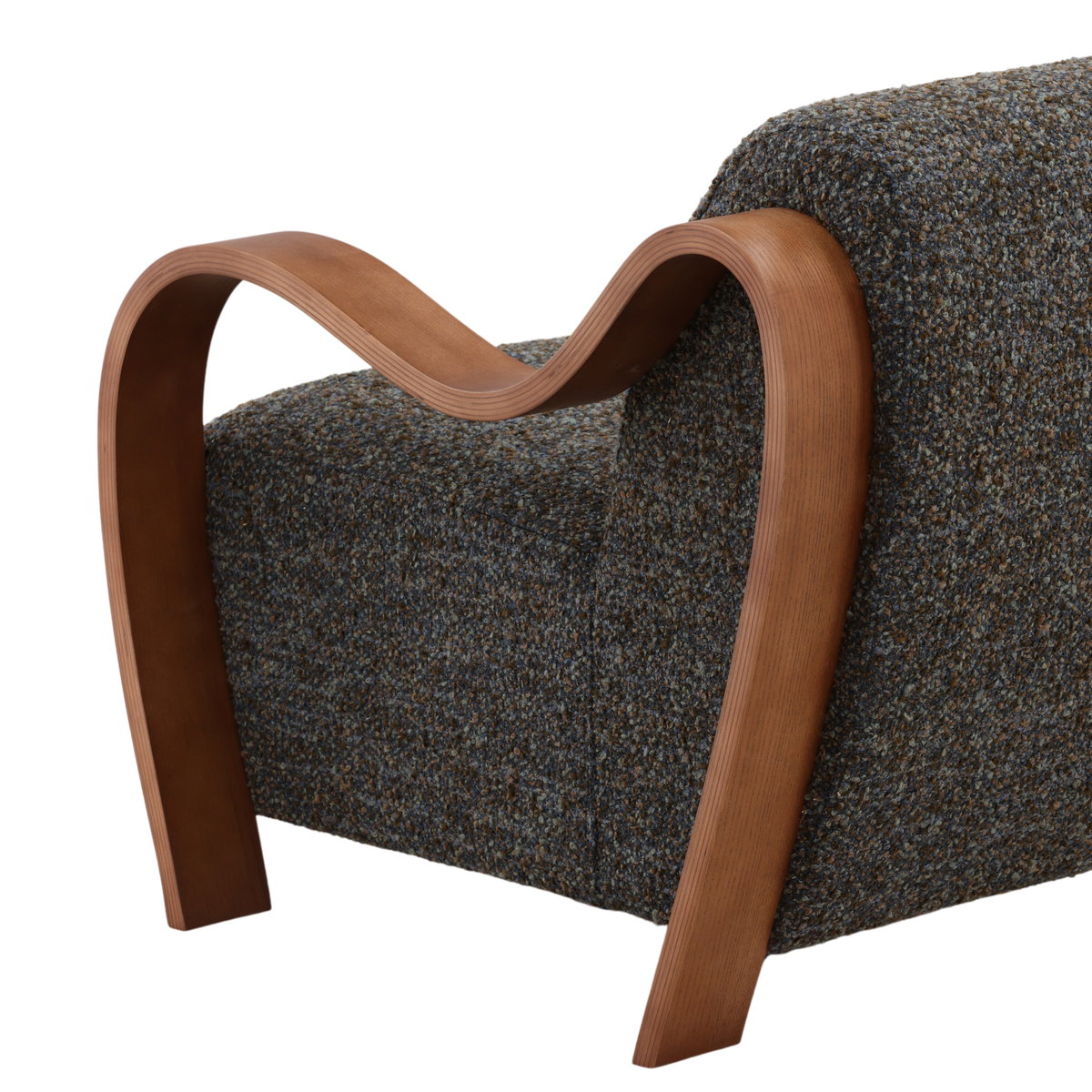 Amabel Occasional Chair Blue, Accent Chair by Dovetail, 30" width x 28.75" height x 36.5" depth View 6