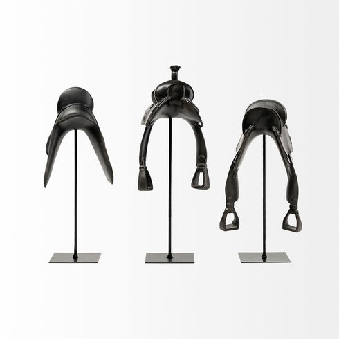 Colt III 8L x 9W Black Equestrian-Inspired English Horse Saddle