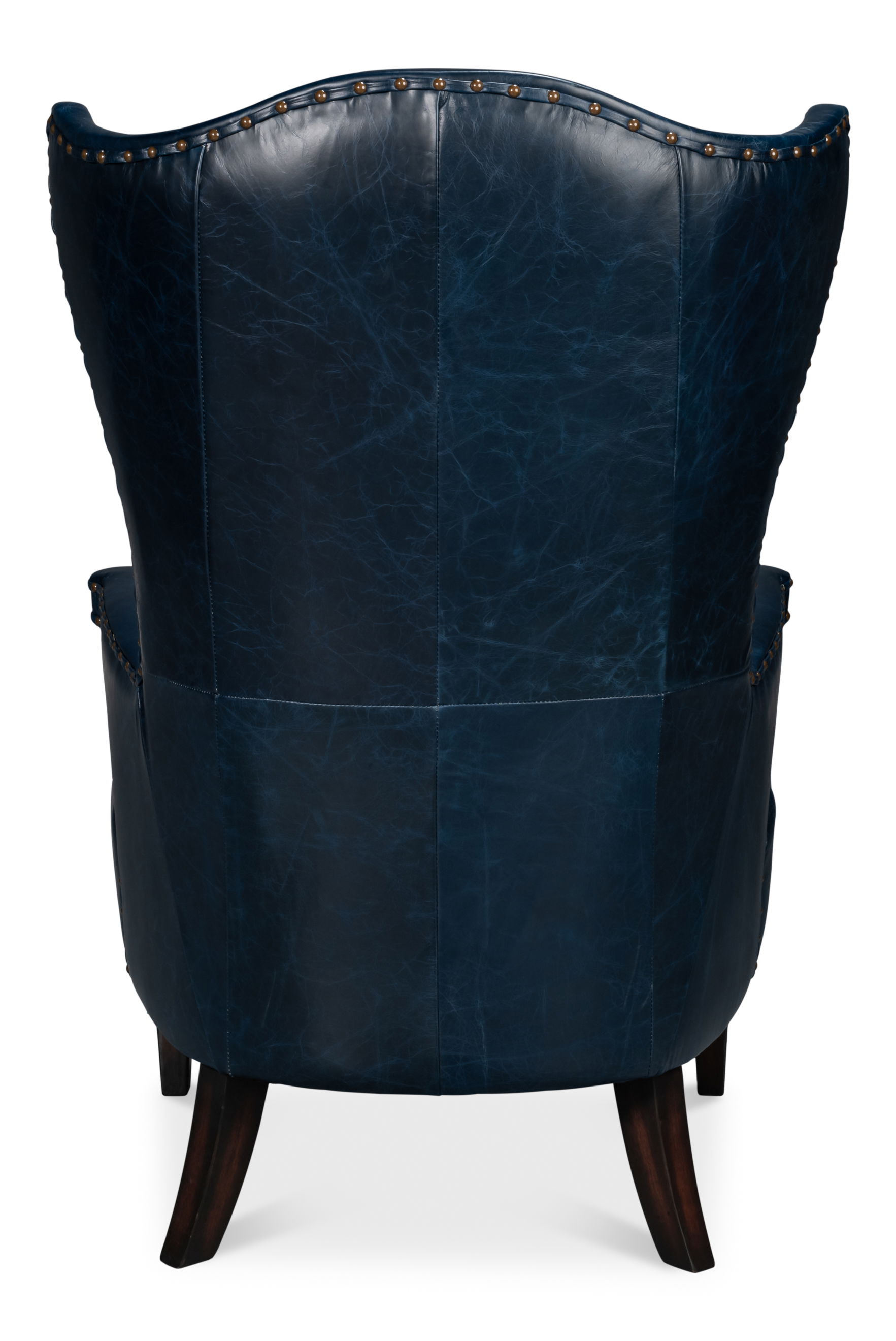 Drake Distilled Leather Chair, Blue large image 