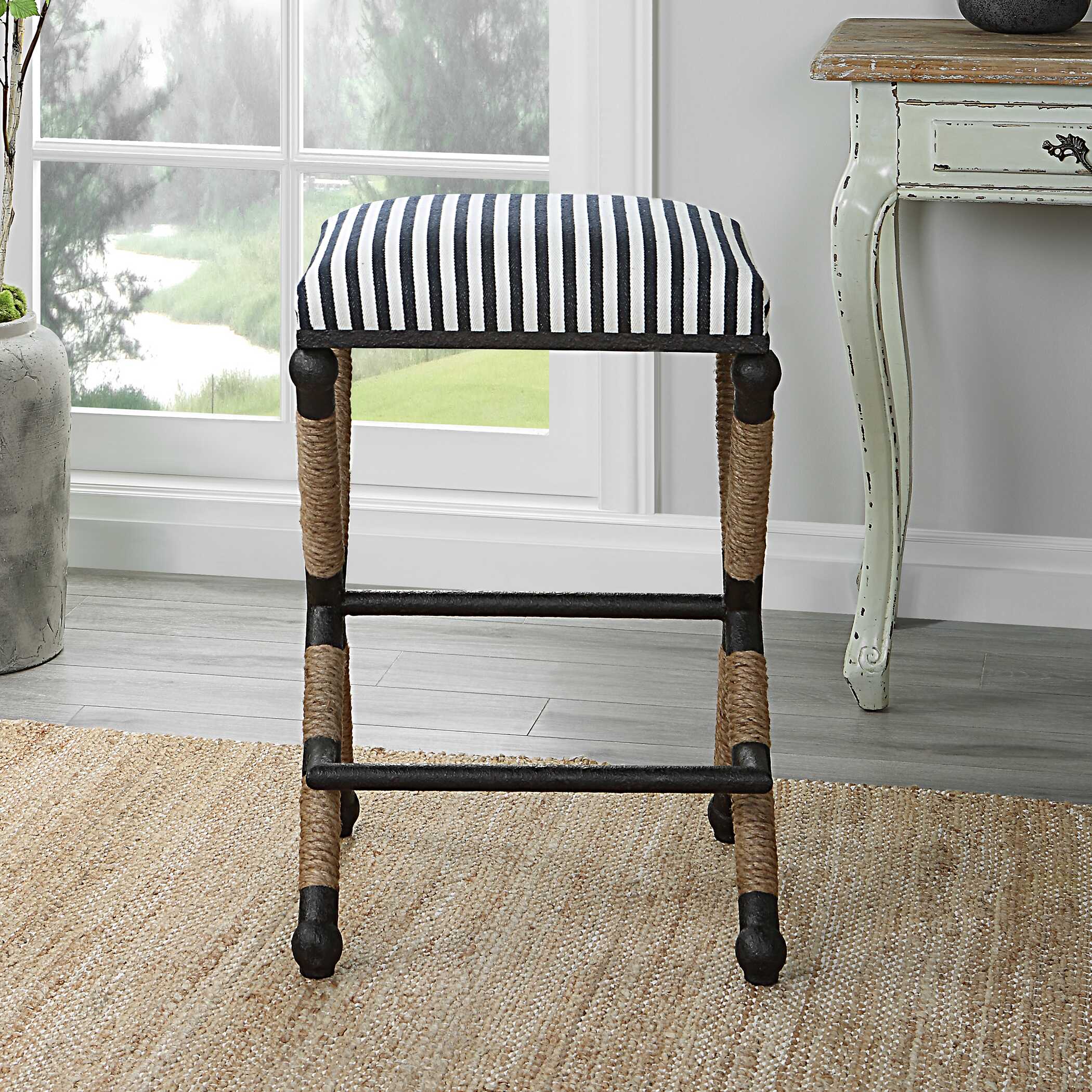 Braddock Backless Counter Stool, Furniture by Uttermost, 18.75" width x 27.62" height x 18.75" depth View 4