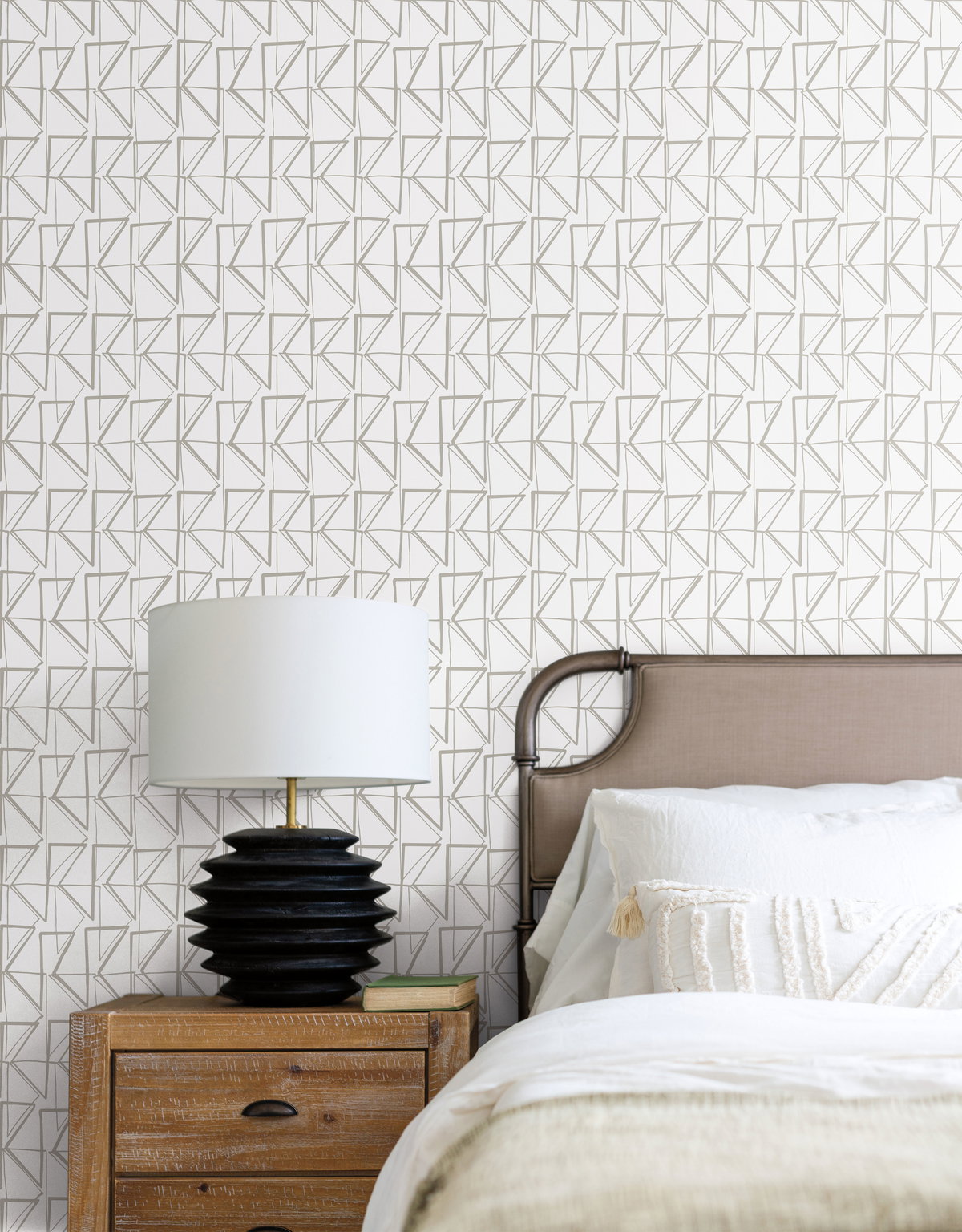 Love Triangles  Gold Metallic Peel & Stick Wallpaper, by York Wall, 20' length x 1'8.5" width x 0.02" depth View 2