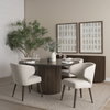 Terra 60' Round Pedestal Dining Table | Modern | Dark Brown Wood | Seats 6, by Mercana, 60" length x 60" width x 30" height thumbnail 2