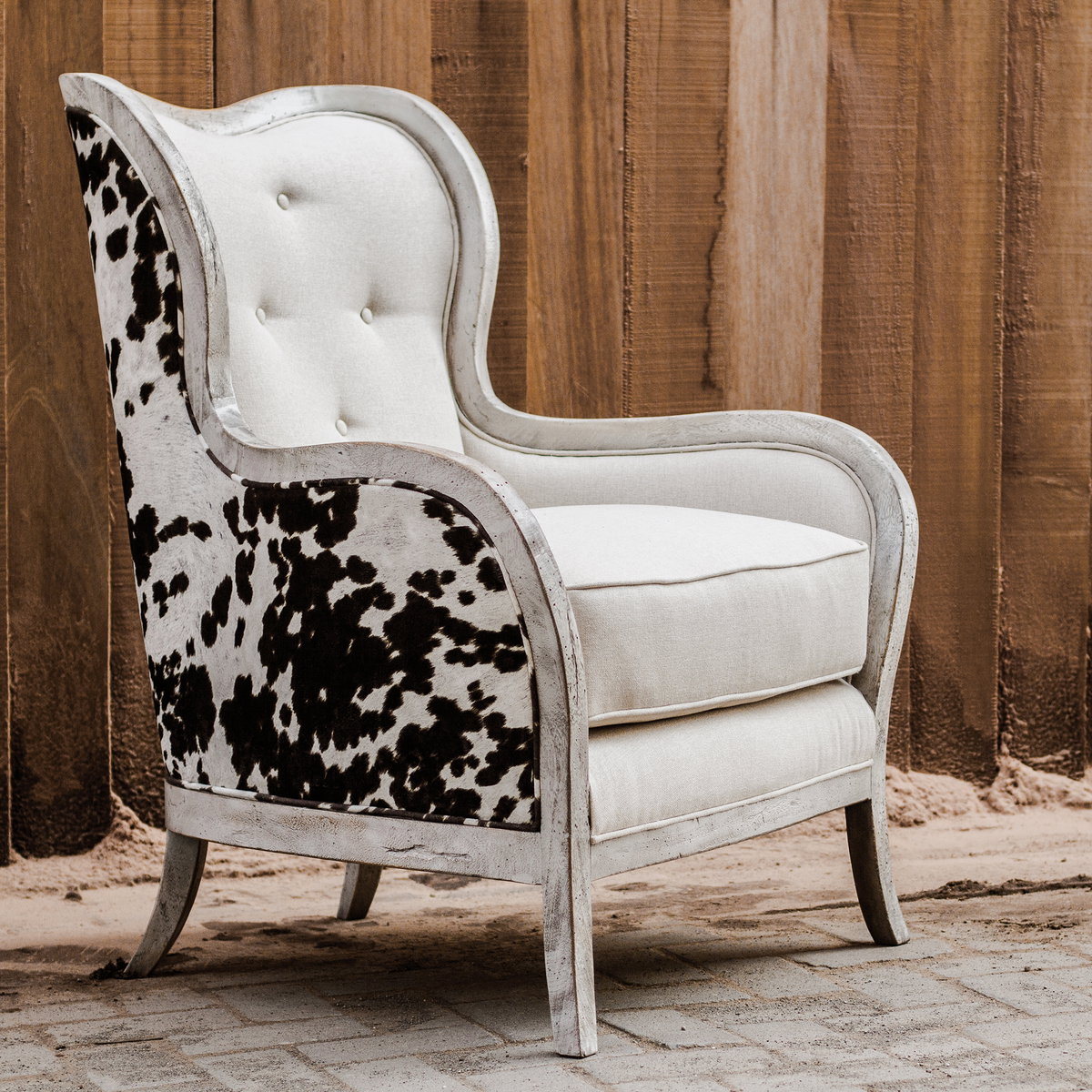Chalina High Back Armchair, Accent Chair by Uttermost, 33" width x 42" height x 32" depth View 2