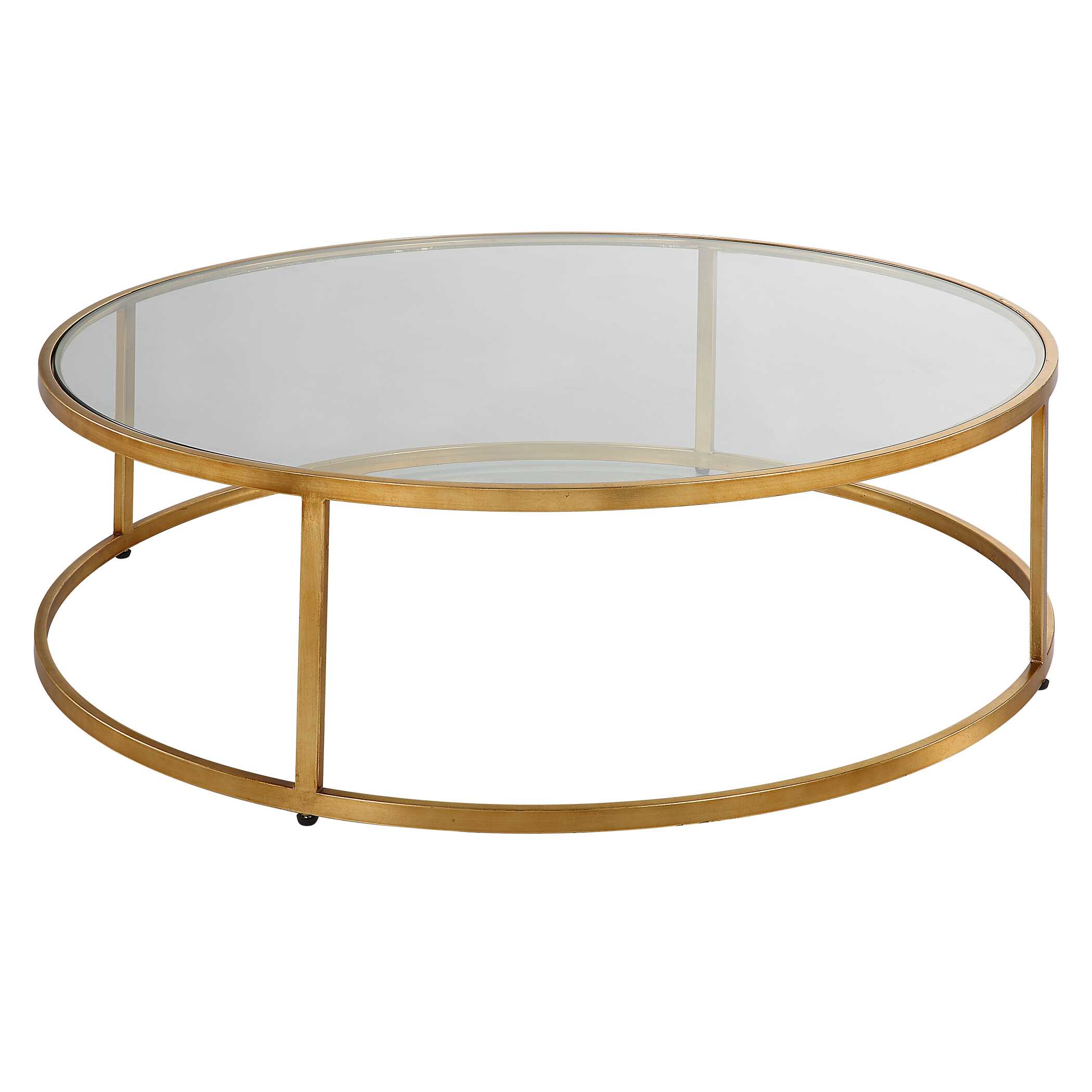 Radius Modern Circular Coffee Table, Furniture by Uttermost, 48" width x 14.5" height x 48" depth View 5