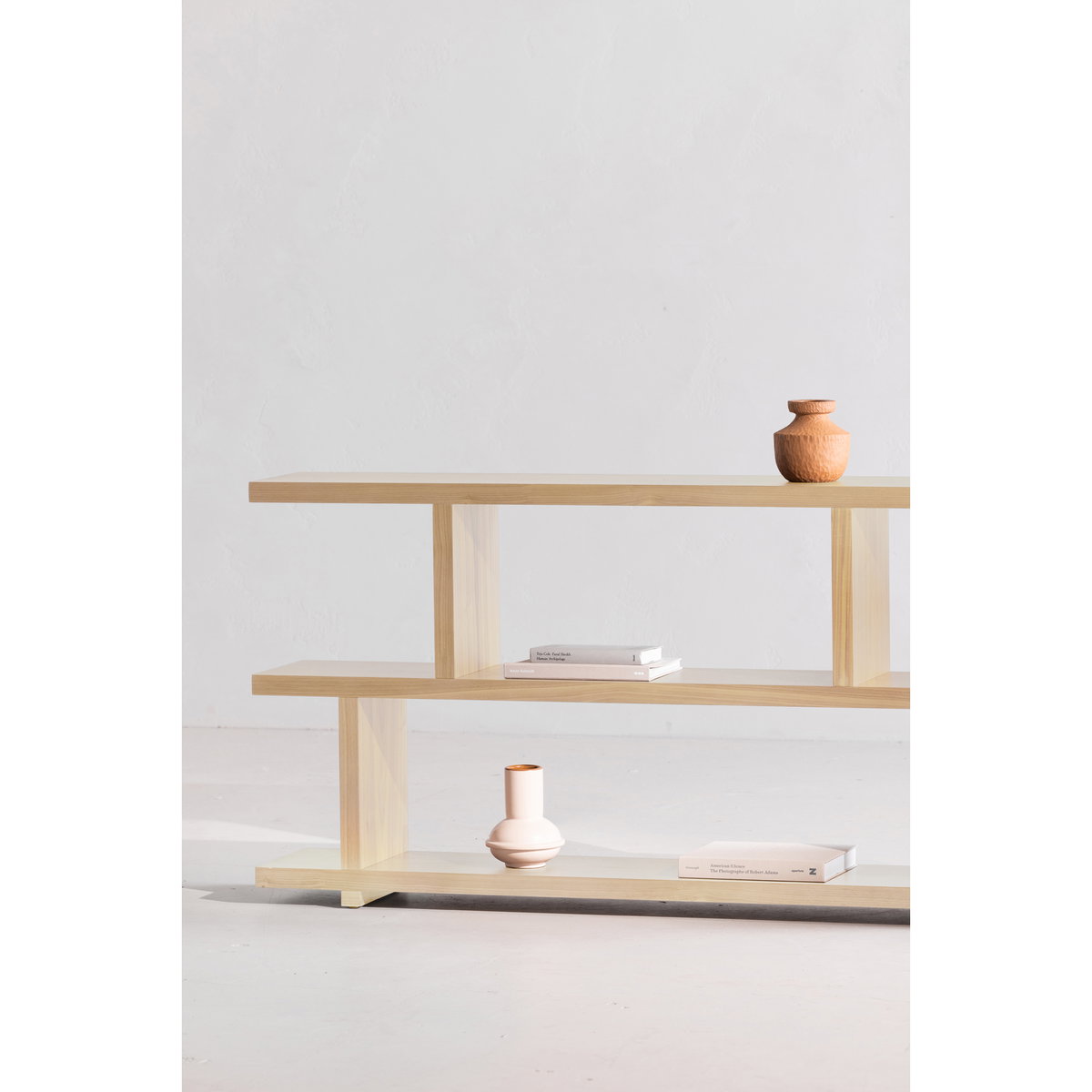 Miri Small Shelf Oak, Shelving & Bookcase by Moe's Home, 63" width x 33" height x 11" depth View 9