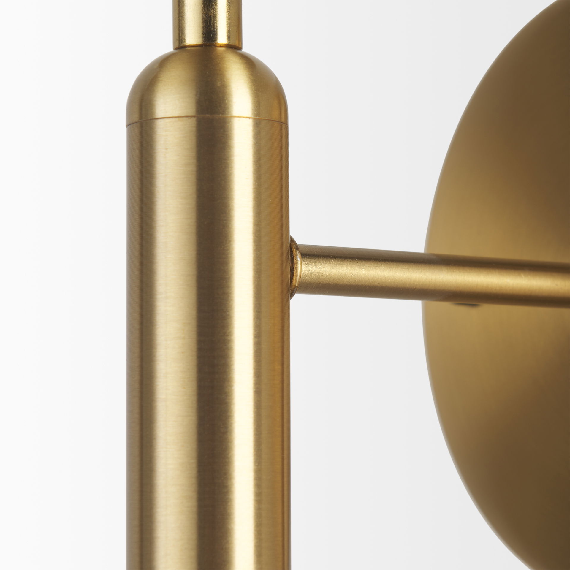 Britton Gold Metal with Clear Glass Globe 1-Light Wall Sconce, by Mercana, 5.91" length x 5.91" width x 12.6" height View 6