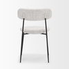 Casey Matte Black Metal with Gray Fabric Dining Chair thumbnail 4