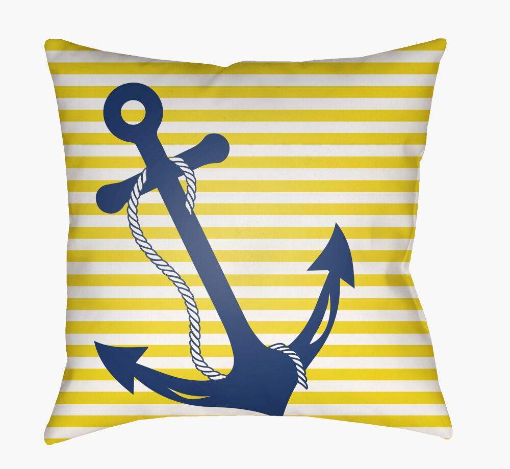 Anchor Accent Pillow, Decorative Pillow by Surya, 18" length x 18" width