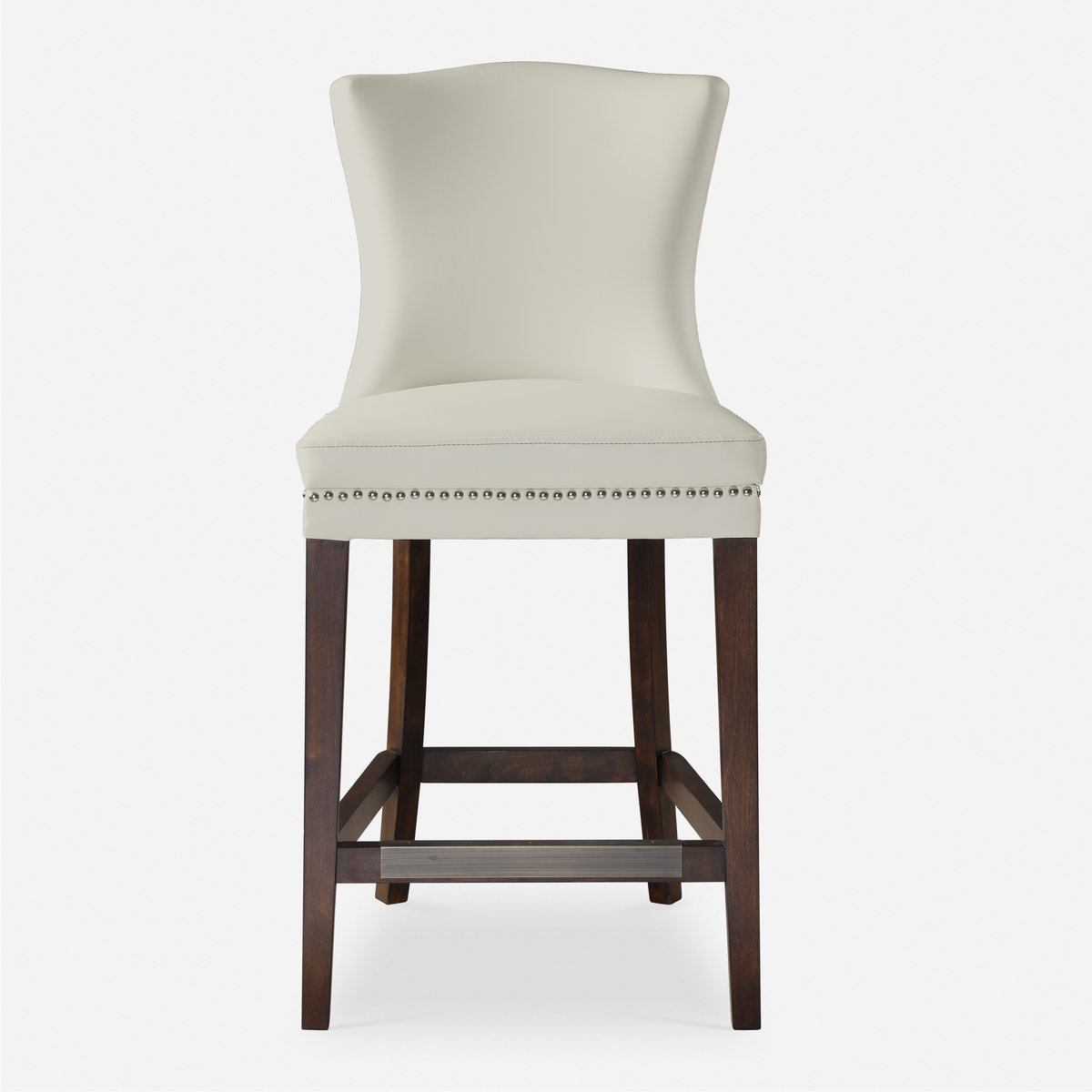 Dariela White Counter Stool, Counter & Bar Stool by Uttermost, 19.5" width x 40.75" height x 23" depth View 1