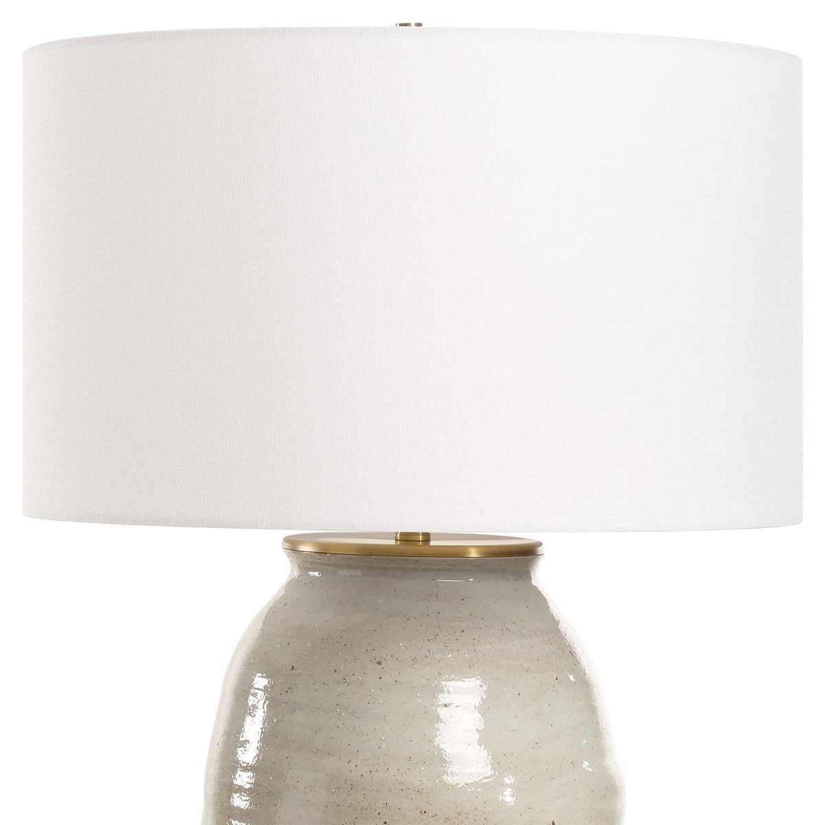 Amos Ceramic Table Lamp, by Uttermost, 1'5" width x 2'1.75" height x 1'5" depth View 6