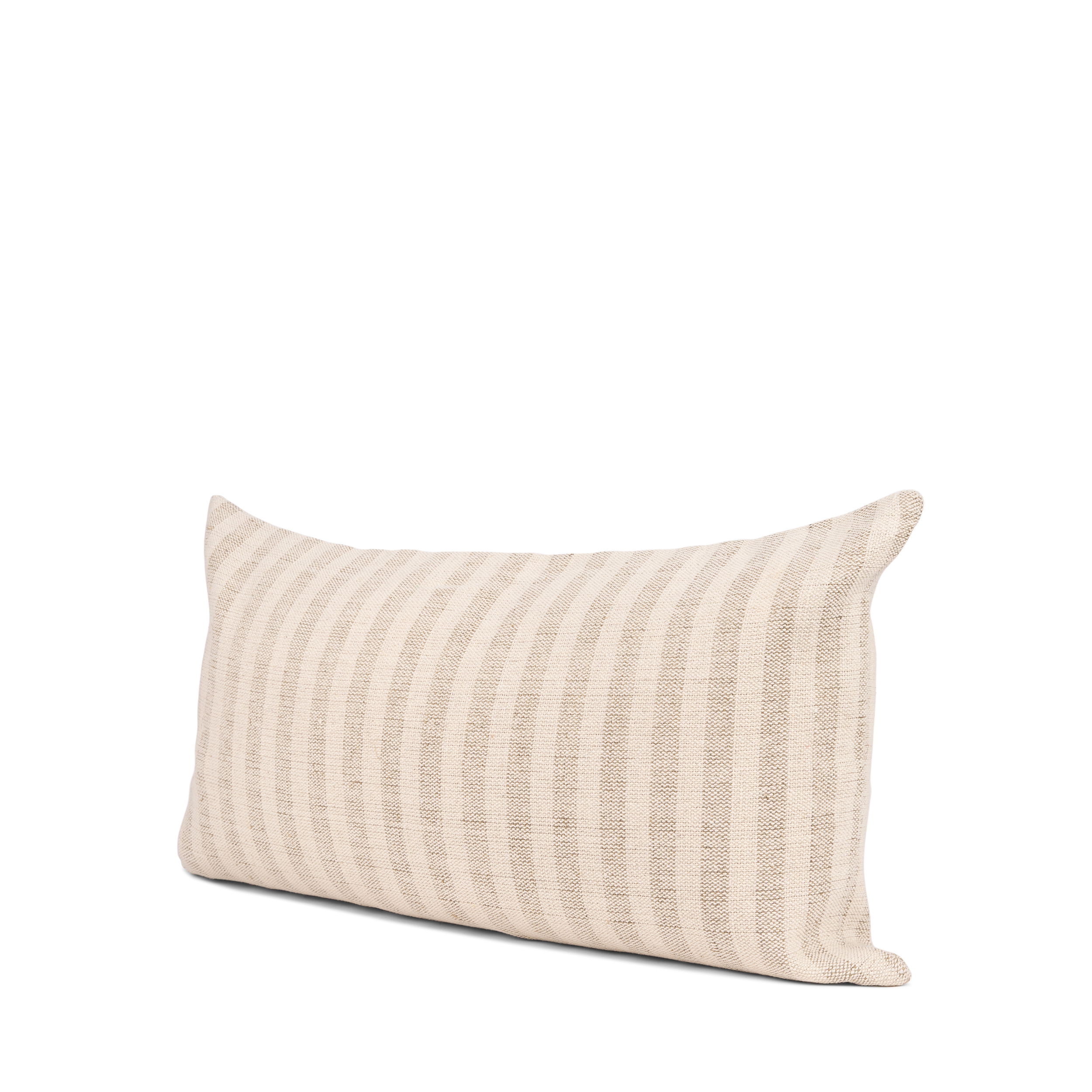 Jace Cream with Beige Stripe Lumbar Decorative Pillow Cover large image 