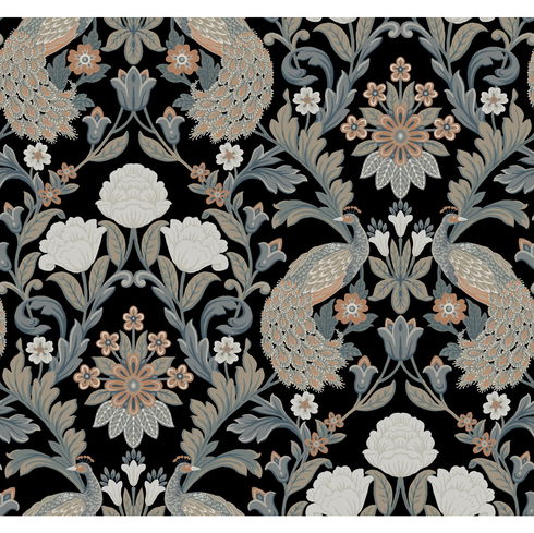 Plume Dynasty  Black Wallpaper
