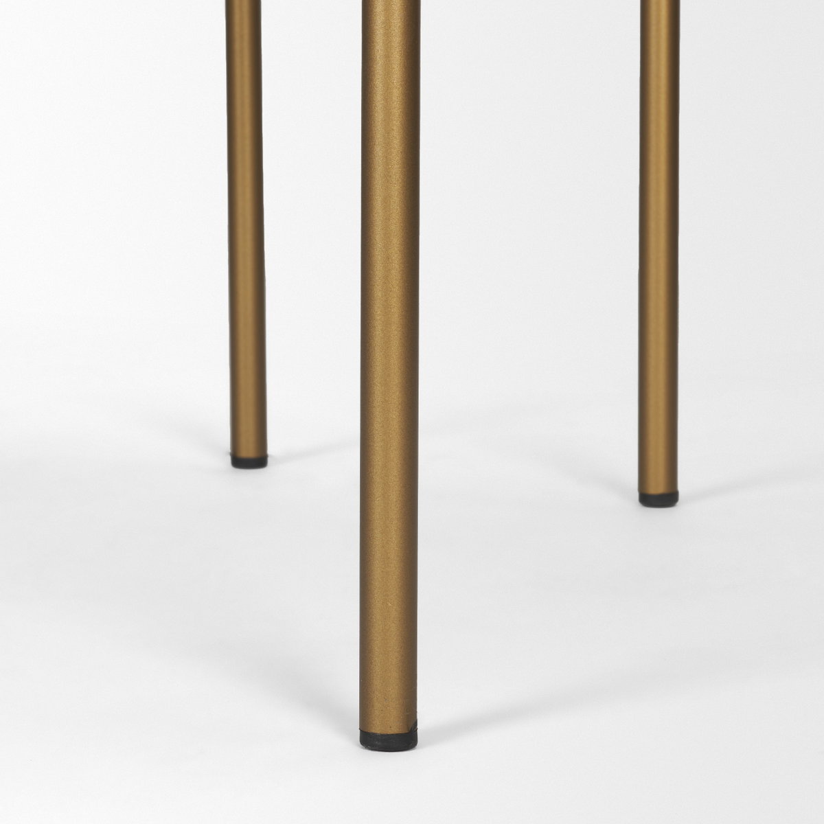 Parker Backless 40in Seat Bar Stool | Brown Faux Leather with Gold Metal, Counter & Bar Stool by Mercana, 19" length x 19.75" width x 40" height View 12