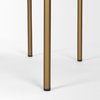 Parker Backless 40in Seat Bar Stool | Brown Faux Leather with Gold Metal, Counter & Bar Stool by Mercana, 19" length x 19.75" width x 40" height thumbnail 12