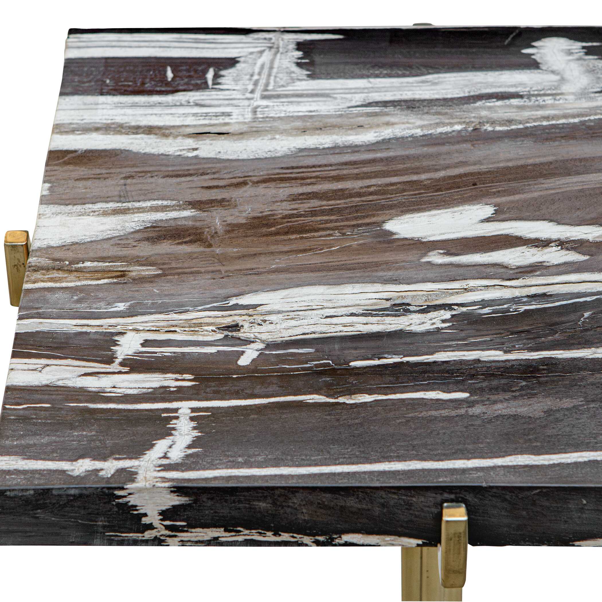 Rowman Petrified Wood Accent Table large image 