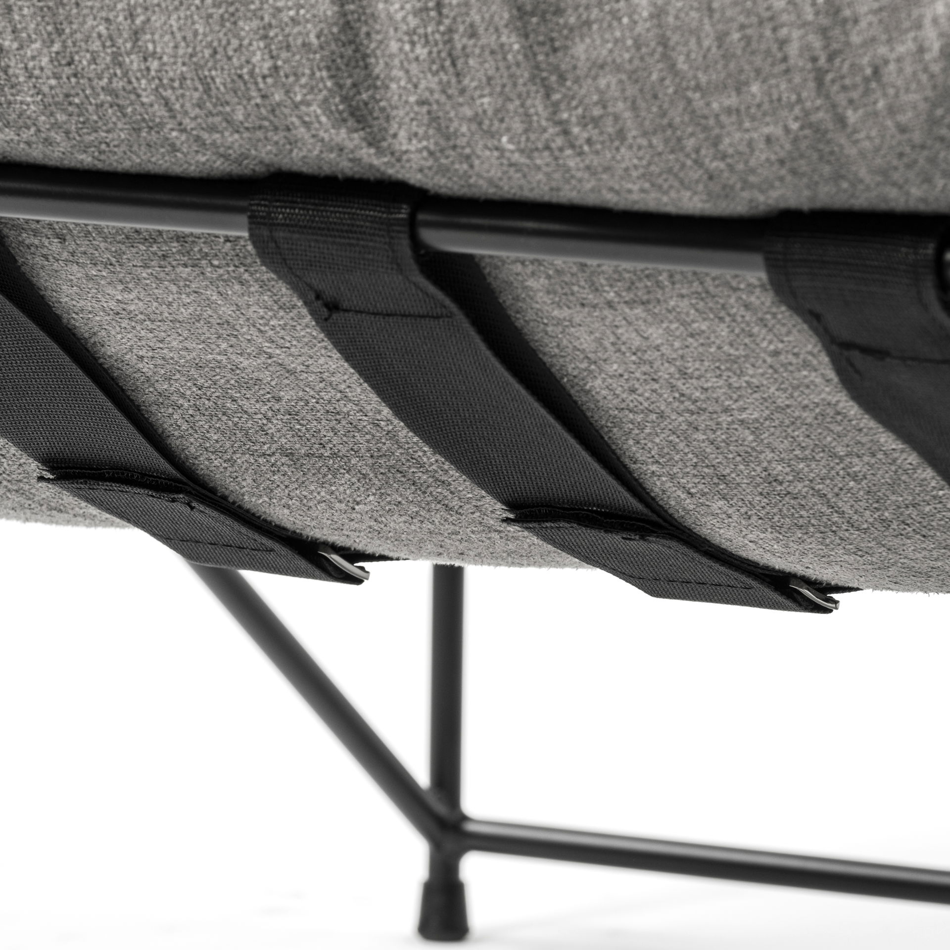 Leonidas 28.5L x 29.5W x 34.0H  Grey Fabric Wrap Black Metal Frame Accent Chair, by Mercana, 28.74" length x 29.92" width x 24.02" height View 16